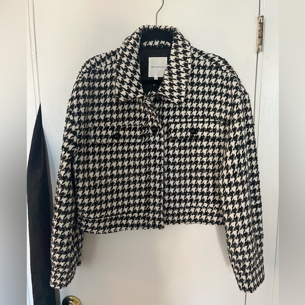Avec Les Filles Jacquard Jacket Sz L